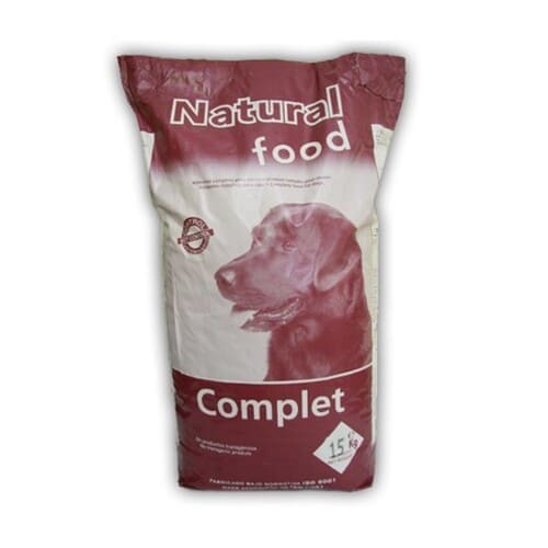 Sausā barība pieaugušiem suņiem Natural Food Complete gaļa, vista, zivis, graudaugi 15 kg