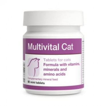 Minerālu un vitamīnu papildbarība kaķiem Dolvit Multivital Cat  90 tab
