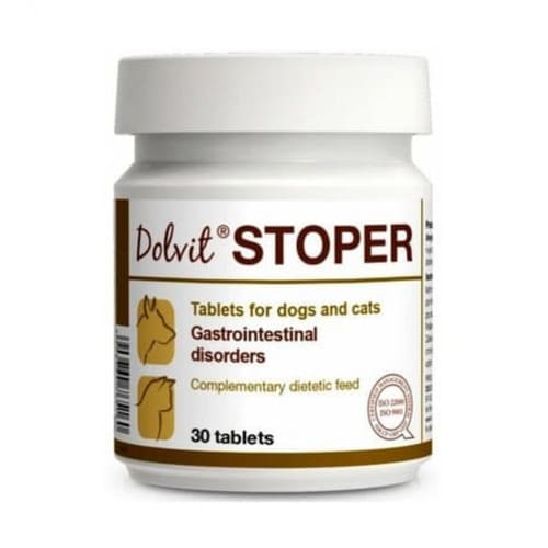 Minerālu papildbarība suņiem un kaķiem Dolfos Dolvit STOPER kuņģa-zarnu trakta traucējumi 30 tab