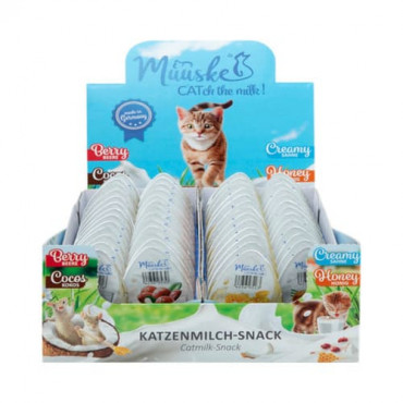 Kaķu pieniņš Snack Muuske ar dzērvenēm,medu,kokosa garšu un krēma garšu 52gb/ 20 ml