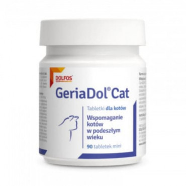 Minerālu papildbarība  Dolfos Dolvit GeriaDol cat -  gados vecākiem kaķiem 90 tab