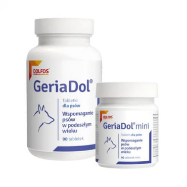 Minerālu papildbarība  Dolfos Dolvit GeriaDol dog -  gados vecākiem suņiem 90 tab
