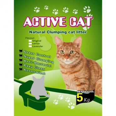 Cementējošās smiltis kaķu tualetei Active Cat Clumping 5kg