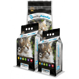 Cementējošās smiltis kaķu tualetei BENTYSANDY natural 20l