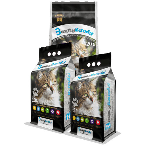 Cementējošās smiltis kaķu tualetei BENTYSANDY natural 20l