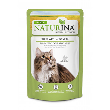 NATURINA ELITE - konservi kaķiem tuncis ar alveju želejā 70 g.