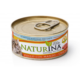 NATURINA ELITE -  konservi kaķiem vista ar liellopu gaļu 70g..
