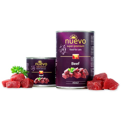 Konservi kaķiem nuevo Adult Beef ar liellopa gaļu 400 g
